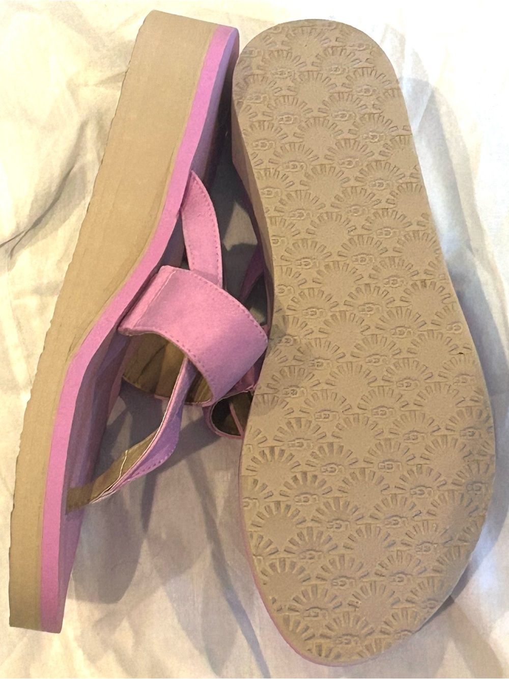 UGG Luna Logo Charm Sandals Lavender- 12 - Picture 5 of 6
